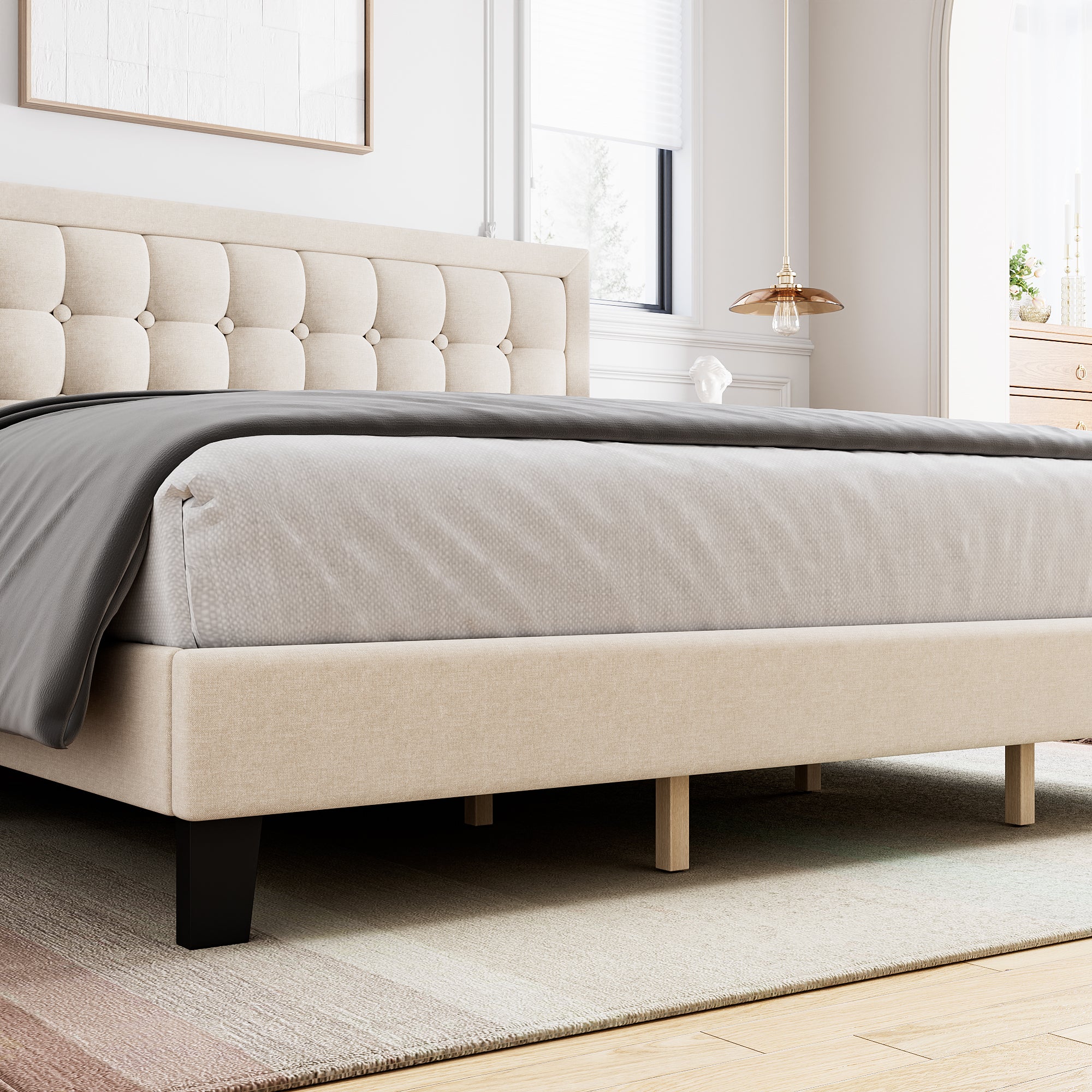 Marco de cama queen con cabecero marco de cama de tamaño completo marco de cama queen muebles tamaño queen conjunto de cama