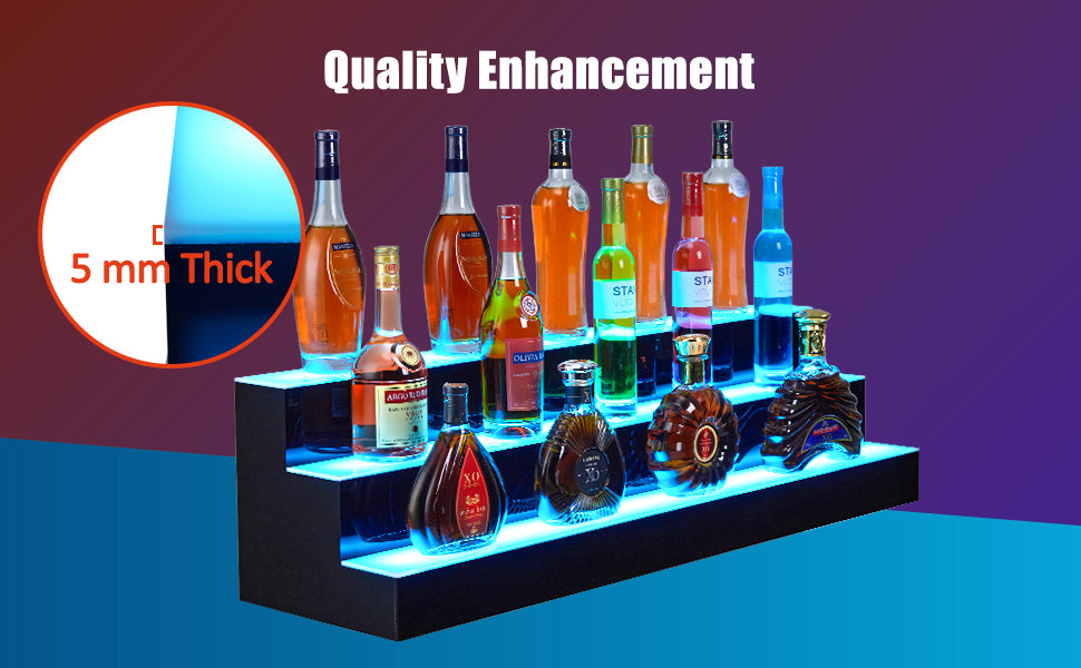 LED Lighted Liquor Bottle Display Shelf