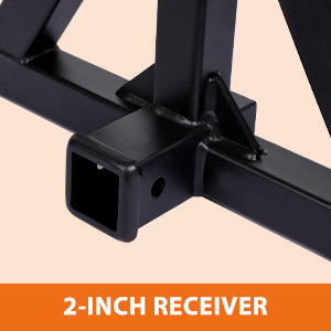 GARVEE 3 Point Hitch 2 Inch Receiver Heavy Duty Receiver Tow Drawbar Hitch Adapter Black