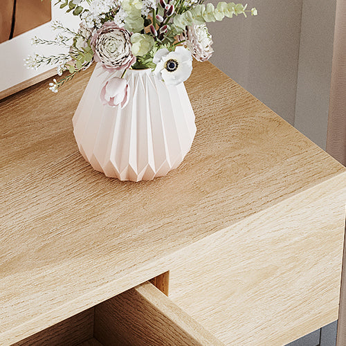 Rattan Console Table, Sofa Tables Narrow Entryway Table with Drawer and Storage