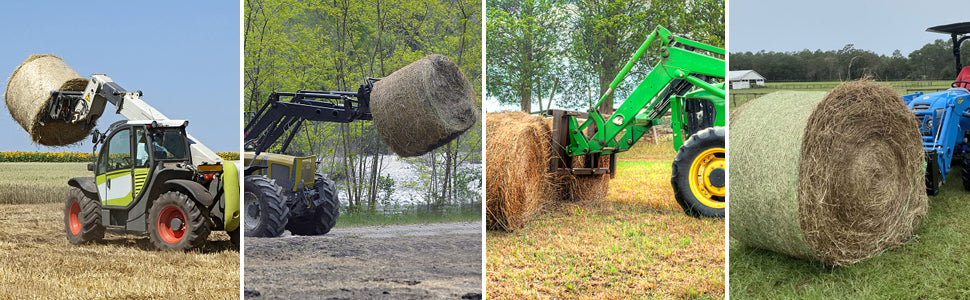 GARVEE 49 Inch Tractor Hay Spear Attachment 3000lbs Capacity for Bobcat Tractors Skid Steer Loader