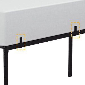 bed frame with non-slip iron sheet