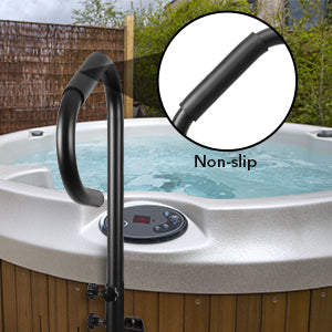 GARVEE 600LBS Capacity Hot Tub Handrail 56 Inch Safety Handrail for Indoor/Outdoor Bath Black