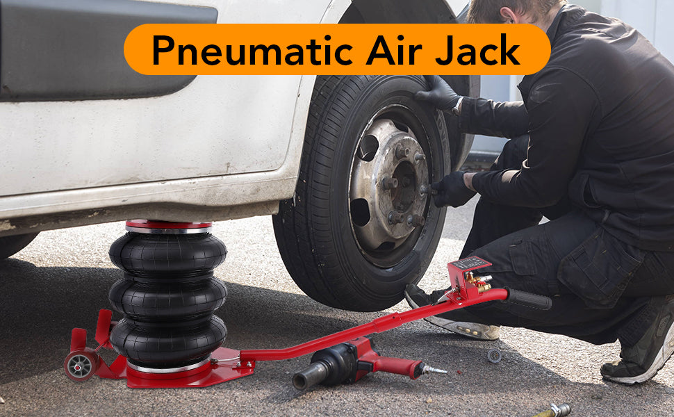 6600 Lbs 3-Ton Air Jack, Wide Model Compatibility, 5.5-15.75 Inch Lift - Perfect for Household & Commercial Vehicles