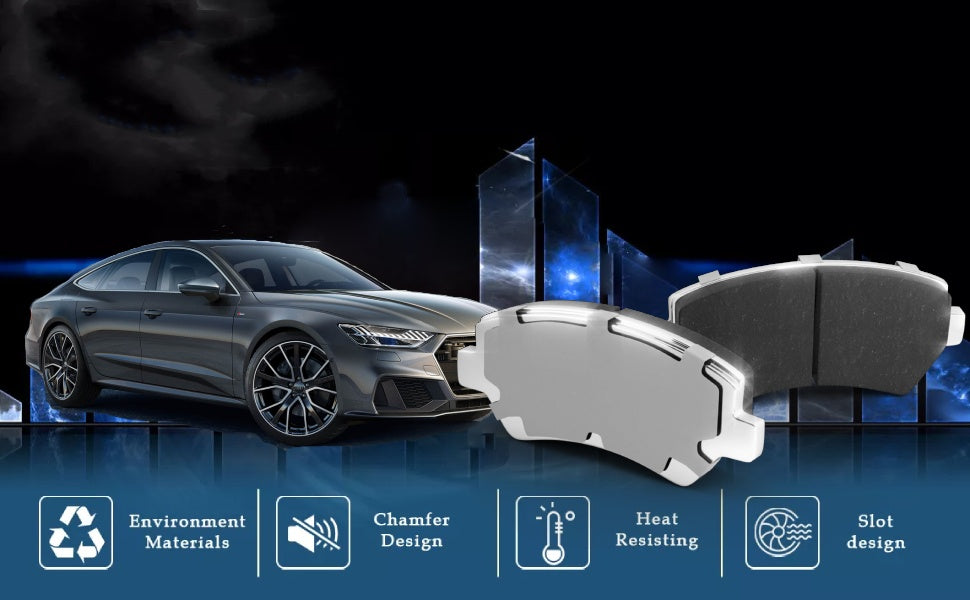 GARVEE Brake Pads 4Pcs Premium Ceramic Front Disc Brake Pads Compatible withTundra Lexus LX570