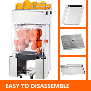 GARVEE Commercial Juicer Machine 110V  Automatic Feeding Juice Extractor 120W Orange Squeezer Silver