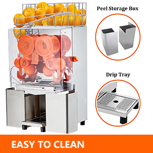 GARVEE  Commercial Juicer Machine 110V 120W Orange Squeezer Electric Orange Juice Machine Silver
