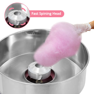 GARVEE Cotton Candy Machine Commercial 1000W Electric Cotton Candy Machine Cotton Candy Maker Pink