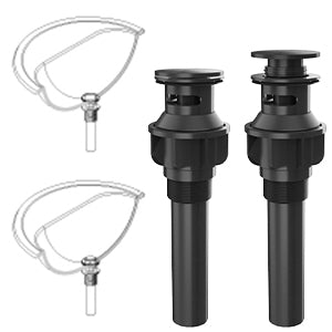 GARVEE Matte Black Bathroom Sink Faucet for 1 or 3 Hole Pop Up Drain Stopper & Water Supply Hoses No-Lead