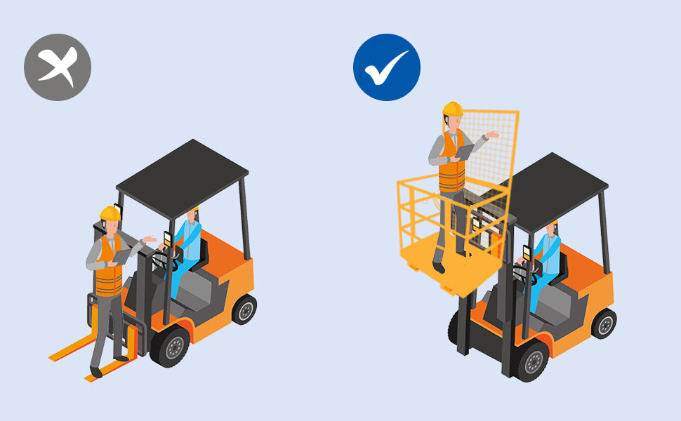 GARVEE Forklift Safety Cage 43x45inch 1400LBS Capacity Forklift Heavy Duty Basket Man Platform