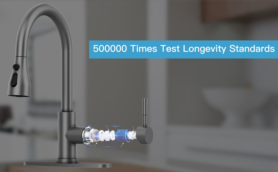 GARVEE Kitchen Faucet Kitchen Sink Faucet Kitchen Faucet With Pull Down Sprayer Perfect Commercial Modern Faucet