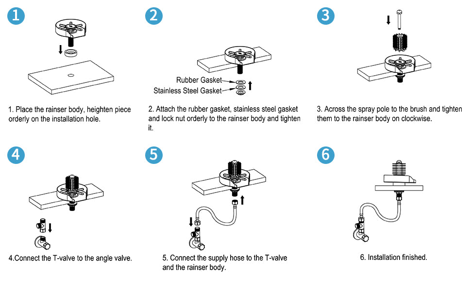 GARVEE Stainless Steel Glass Rinser Brushed Nickel