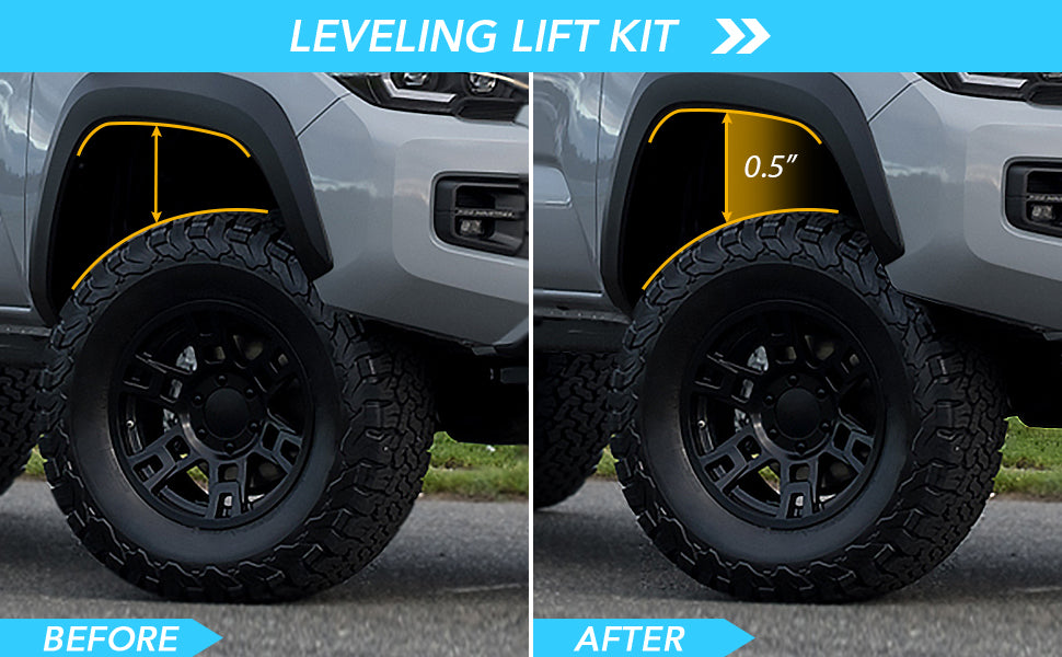 GARVEE Leveling Lift Kits 1/2 Inch Front Strut Spacer Suspension Lift Kit Lift Spacers for 05-21 Tacoma