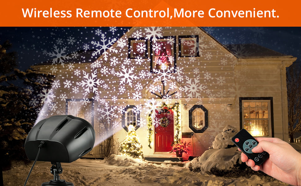 GARVEE Litake Christmas Projector Lights Outdoor Illuminate IP65 Waterproof Snowflake Projecto