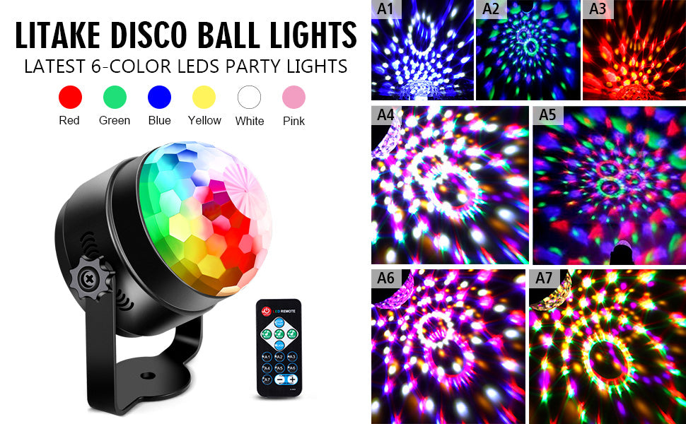 GARVEE Litake Newest Party Lights Disco Ball Lights 6W LED Strobe Light