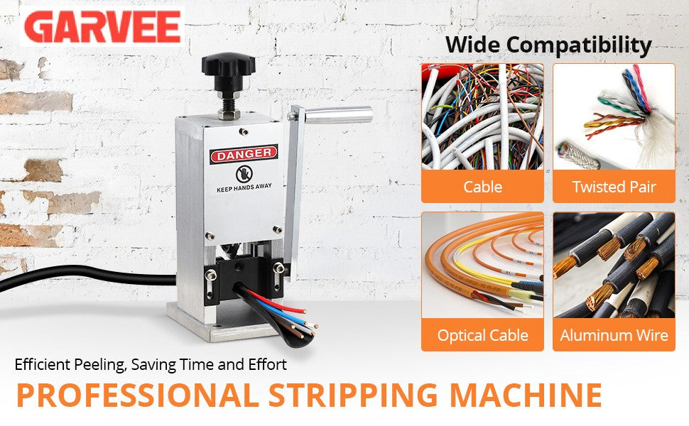 GARVEE Manual Wire Stripper Machine for Diameter 0.05-0.1 Inch Wire Scrap Cable Copper Stripper