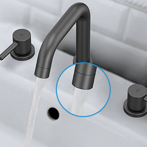 GARVEE Matte Black Widespread Bathroom Faucets for Sink 3 Hole 8 Inch 2 Handle Faucet Matte Black