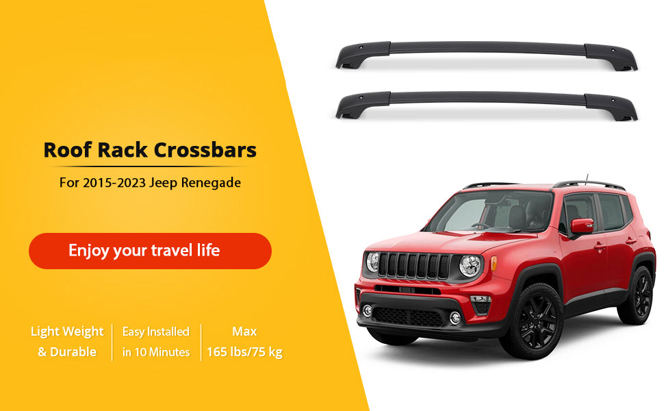 GARVEE Car Roof Rack Cross Bars for 2015-2023 Jeep Renegade with Grooved Side Rails
