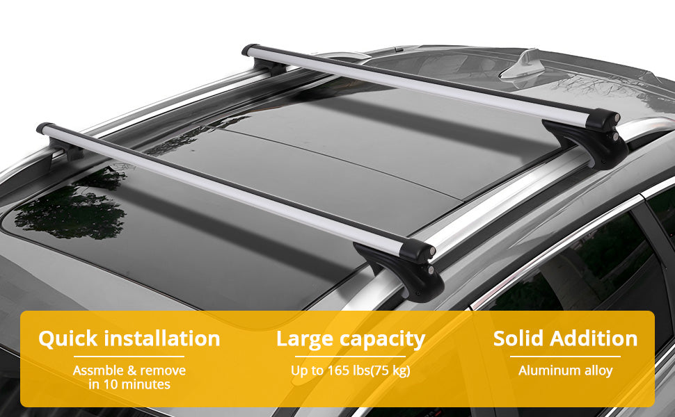 GARVEE Roof Rack Cross Bars with Lock 54 Inch Universal Roof Bars Require Matching Roof Side Rails