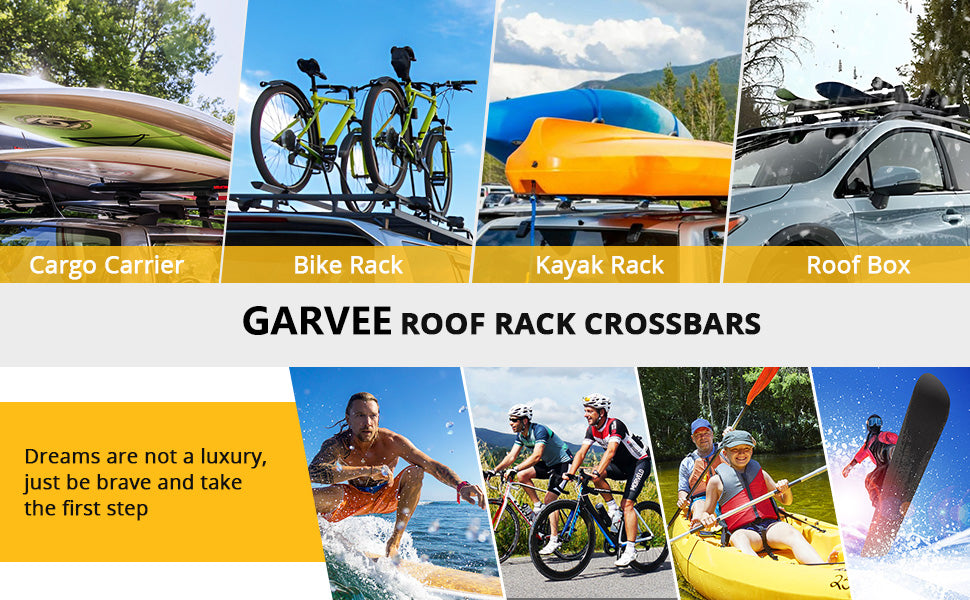 GARVEE Roof Rack Cross Bars with Lock 54 Inch Universal Roof Bars Require Matching Roof Side Rails