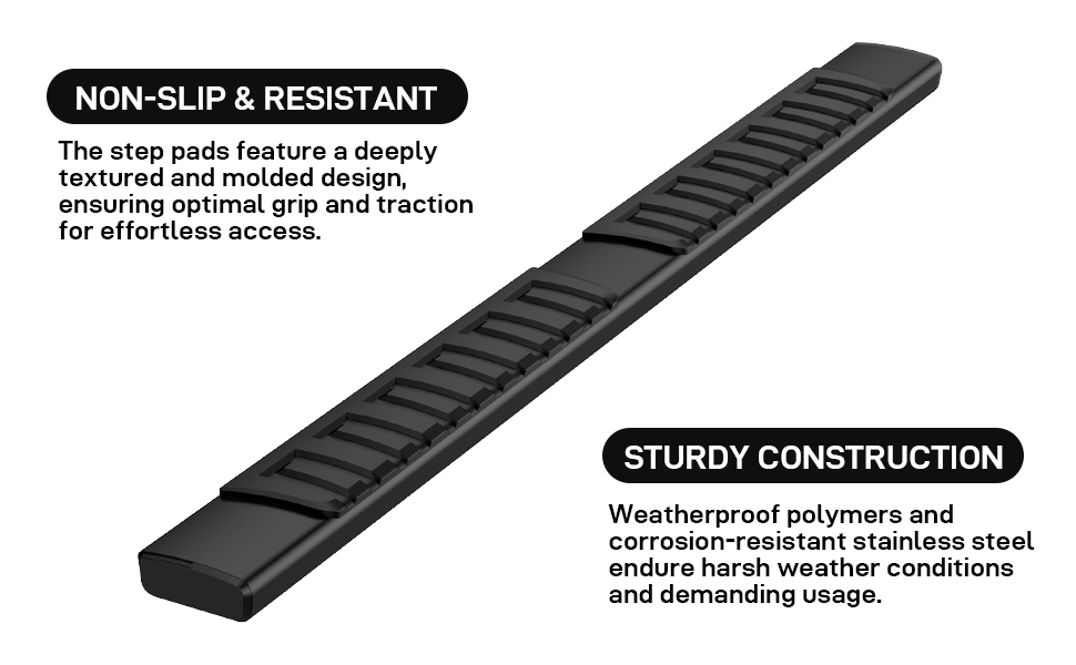 6.3 Inch Running Boards for 2009-14 Ford F150 Super Crew
