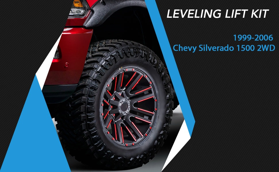 GARVEE 3 Inch Front & 2 Inch Rear Leveling Lift Kits T6 Aircraft Billet Strut Spacers Lift Blocks