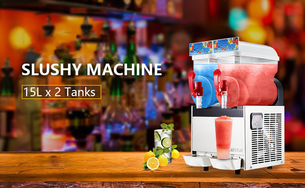 GARVEE Commercial Slushy Machine Margarita Machine Frozen Drink Machine Food-Grade PC Tanks