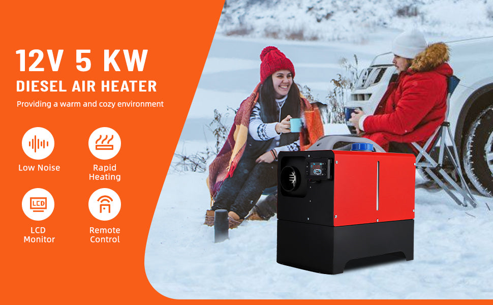 12V 8KW/5KW Diesel Air Heater with Remote, LCD for RV/Truck