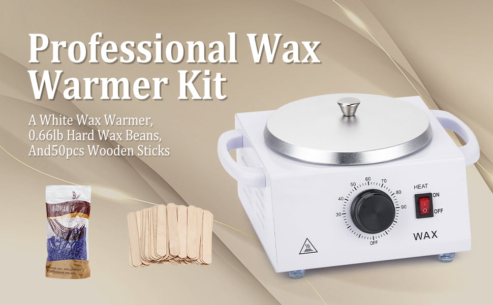 GARVEE Wax Pot Warmer Professional At Home Waxing Kit For All Hair Types Single Pot White