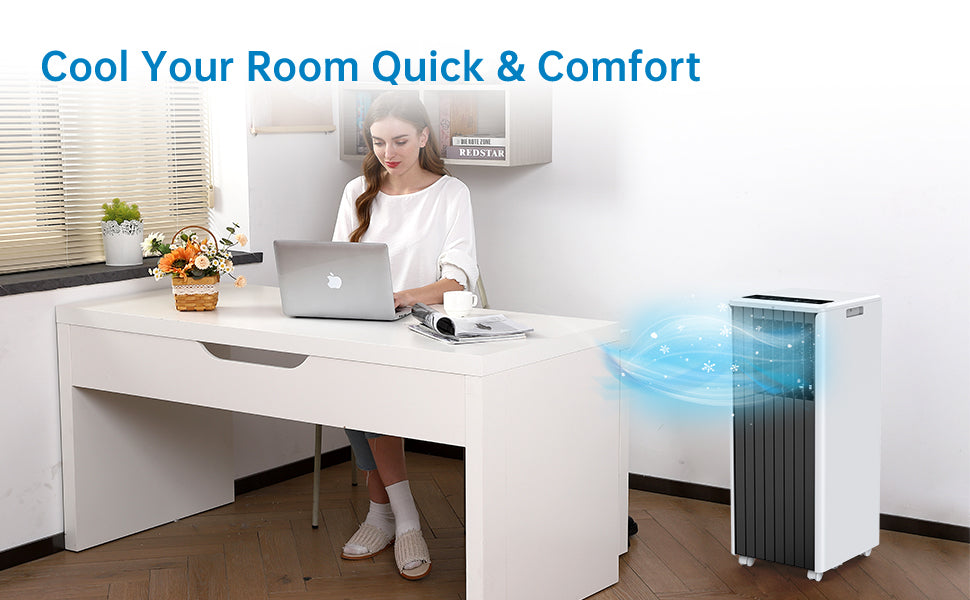 GARVEE Portable Air Conditioner 8000 BTU for Room up to 350 sq.ft. 3-in-1 Compact Indoor AC Unit