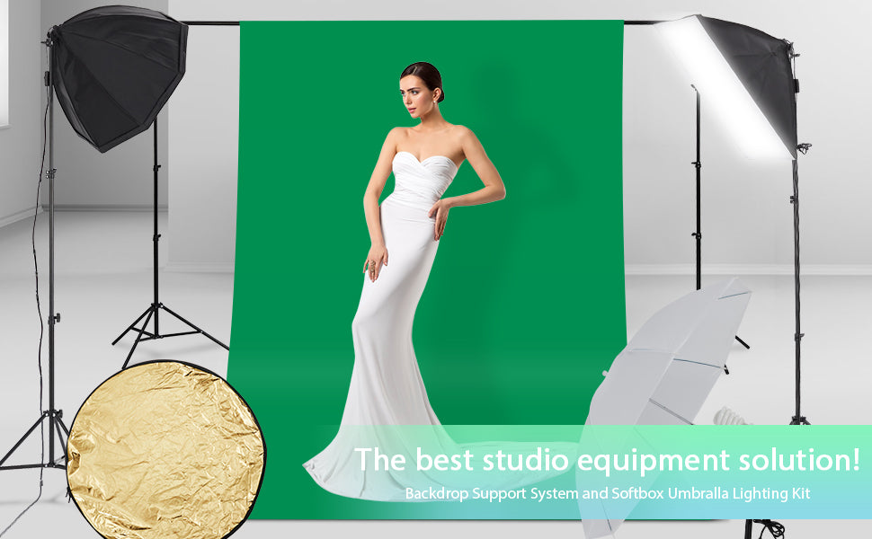 8.5x10ft Photography Kit with Backdrops for Portrait Shoots
