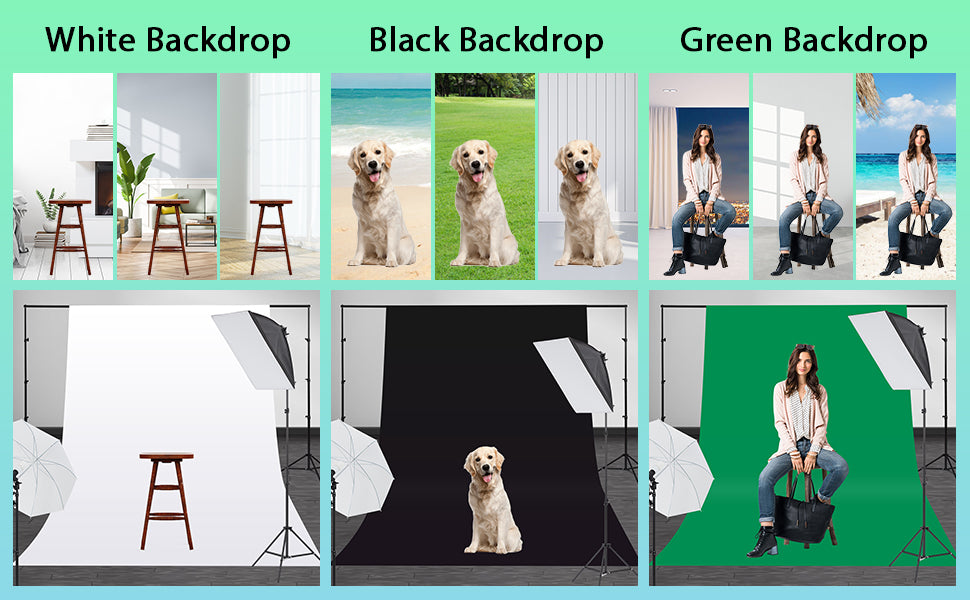 8.5x10ft Photography Kit with Backdrops for Portrait Shoots