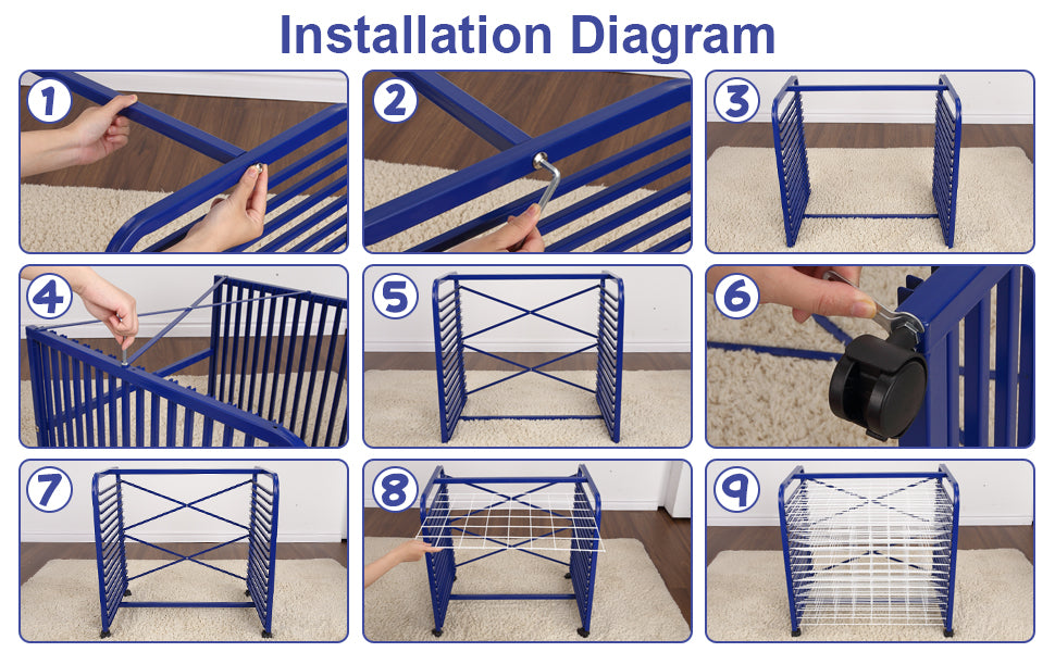 16-Shelf Art Drying Rack, 26 Inch High, Lock Wheels for Studios