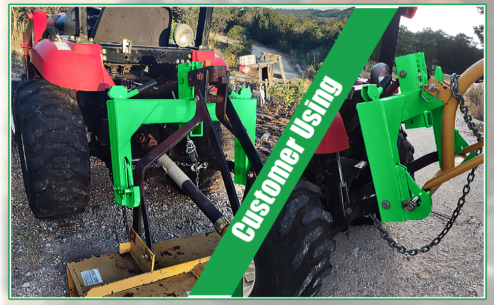 GARVEE 3 Point Quick Hitch 3-Pt Attachments with 2 Inch Receiver Hitch Adaptation & 5 Level Bolt