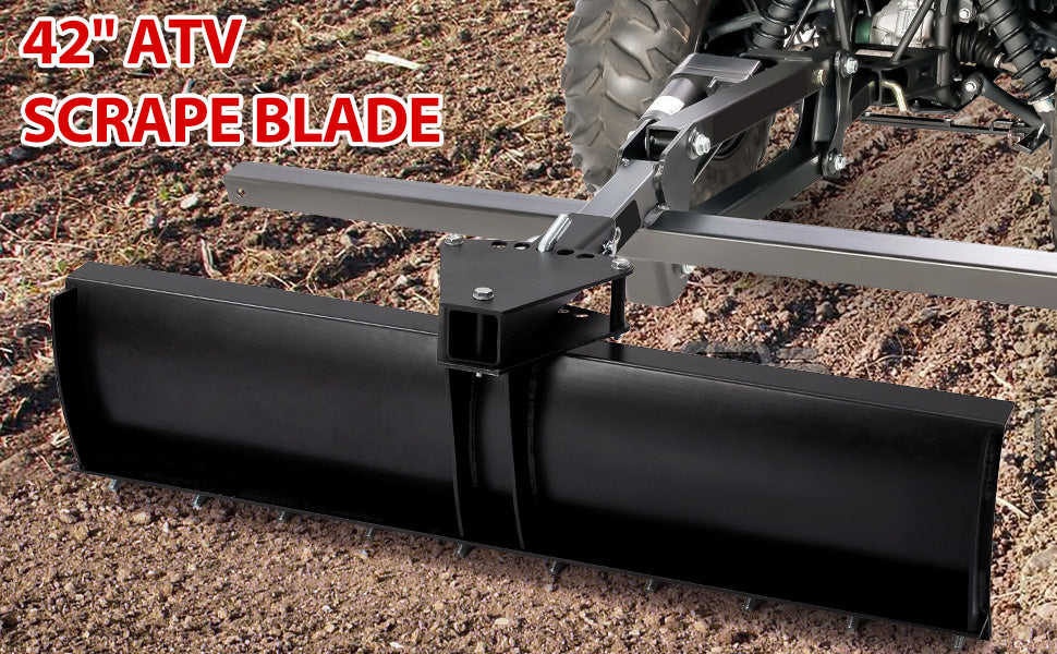 GARVEE ATV/UTV 3-Position Blade Impact Implements Scrape Blade 5 Adjustable Angles Driveway Grader