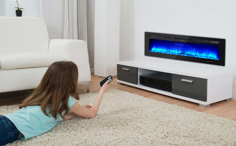 Electric Fireplace, In-Wall/ Mounted, 3D Flames