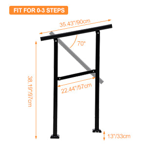 Outdoor Handrails Adjustable Height Stair Handrail