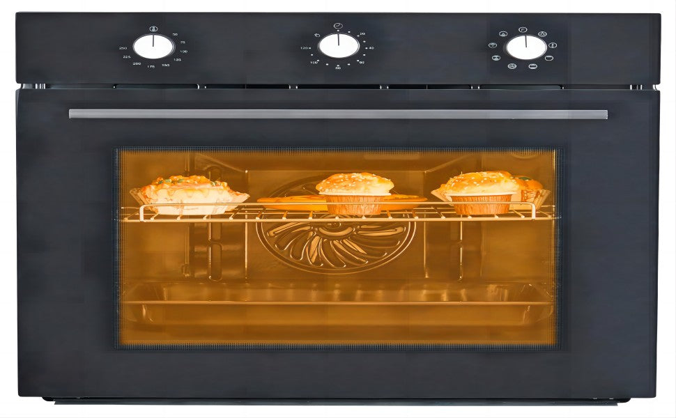 24 Inch 70L Single Wall Oven with 5 Modes, Mechanical Knobs