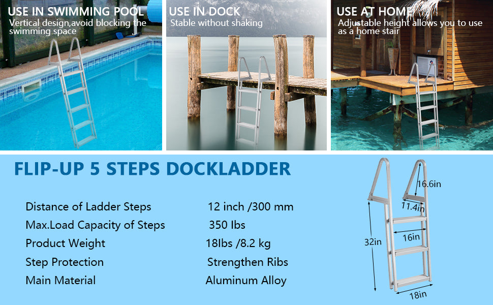 Removable Dock Ladder 3 Steps