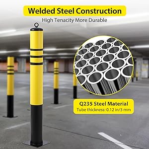 Safety Bollard,42 Inch Height Bollard Post