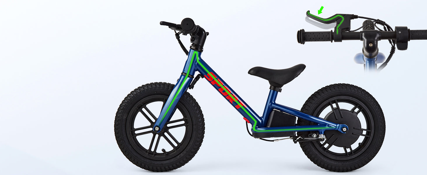 24V 100W Electric Bike for Kids 3-5 Years, Balance Bike for Kids