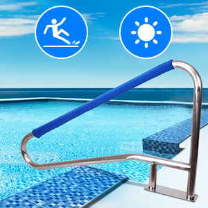 GARVEE Pool Handrail 55x32 Inch Swimming Pool Stair Rail 250LBS Load for Inground Pool