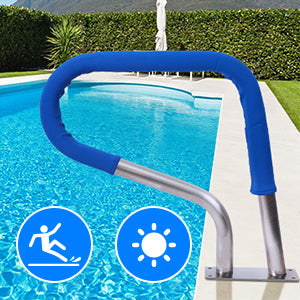 GARVEE Pool Handrail 30x22 Inch Swimming Pool Stair Rail 250LBS Load for Inground Pool