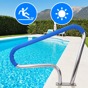 GARVEE Pool Handrail 39x32 Inch Swimming Pool Stair Rail 250LBS Load for Inground Pool