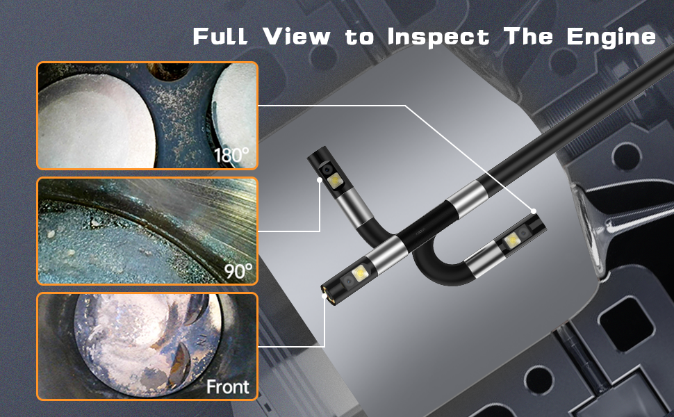 GARVEE Single Lens Pipe Endoscope 5-inch IPS Screen 1080P HD 6.6ft Flexible gooseneck Snake Camera