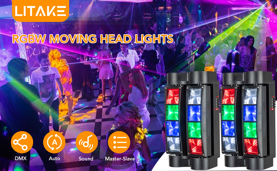 GARVEE Spider Moving Head DJ Lights Disco Party Stage Lights Indoor