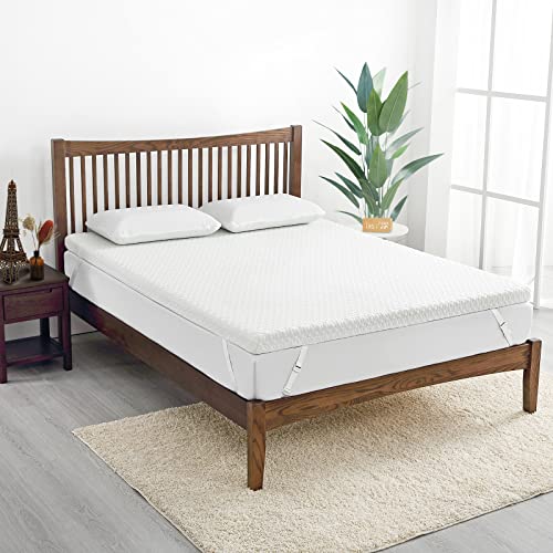 GARVEE Homhougo Mattress Topper Full 3 Inch Green Tea Egg Crate Memory Foam Mattress Topper