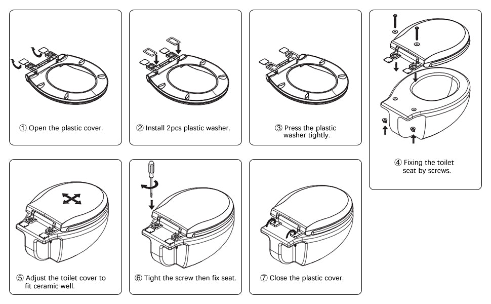 GARVEE Elongated Toilet Seat with Toddler Seat Built in