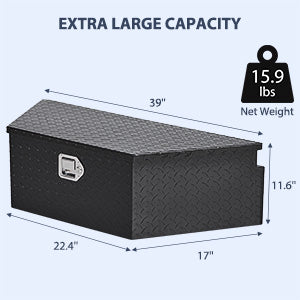 Trailer Tongue Box 39 Inch Trailer Tool Box Diamond Plate Waterproof T