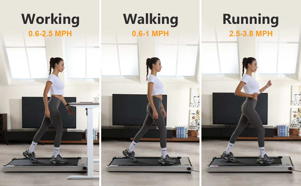 GARVEE Folding Treadmill 0.6-8.7MPH 4.0Hp Portable Treadmill with 14.5inch LED Display Black